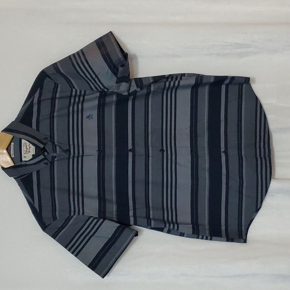 Original Penguin by Munsing Stripped Heritage Slim Fit shirt Size M